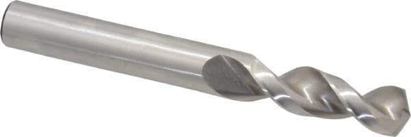 Accupro - 13/32" 130° Parabolic Flute Cobalt Screw Machine Drill Bit - Bright Finish, Right Hand Cut, 1.693" Flute Length, 3.504" OAL, Split Point, Straight Shank - Apex Tool & Supply