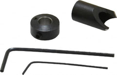 Vernon - 3/8" Cutter Diam, #1 Drill Combatibility, 1/4" Collar Thickness, Adjustable Depth Drill Countersink - Apex Tool & Supply