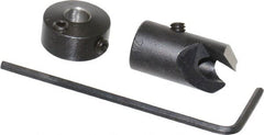 Vernon - 3/8" Cutter Diam, #14 Drill Combatibility, 1/4" Collar Thickness, Adjustable Depth Drill Countersink - Apex Tool & Supply