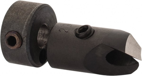 Vernon - 5/16" Cutter Diam, #23 Drill Combatibility, 1/4" Collar Thickness, Adjustable Depth Drill Countersink - Apex Tool & Supply