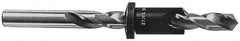 Vernon - 1/2" Cutter Diam, Letter M Drill Compatibility, 1/4" Collar Thickness, Adjustable Depth Drill Countersink - Apex Tool & Supply