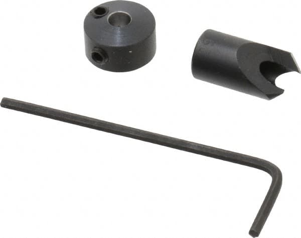 Vernon - 5/16" Cutter Diam, #29 Drill Combatibility, 1/4" Collar Thickness, Adjustable Depth Drill Countersink - Apex Tool & Supply