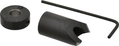Vernon - 1/2" Cutter Diam, Letter D Drill Compatibility, 1/4" Collar Thickness, Adjustable Depth Drill Countersink - Apex Tool & Supply