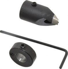 Vernon - 1/2" Cutter Diam, Letter I Drill Compatibility, 1/4" Collar Thickness, Adjustable Depth Drill Countersink - Apex Tool & Supply