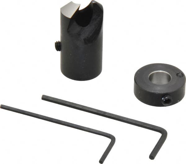 Vernon - 5/8" Cutter Diam, Letter O Drill Compatibility, 5/16" Collar Thickness, Adjustable Depth Drill Countersink - Apex Tool & Supply
