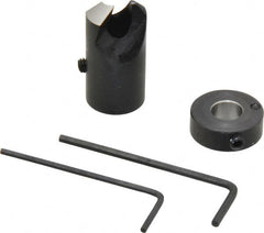 Vernon - 5/8" Cutter Diam, Letter O Drill Compatibility, 5/16" Collar Thickness, Adjustable Depth Drill Countersink - Apex Tool & Supply