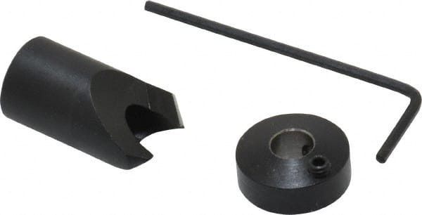 Vernon - 1/2" Cutter Diam, 15/64" Drill Compatibility, 1/4" Collar Thickness, Adjustable Depth Drill Countersink - Apex Tool & Supply