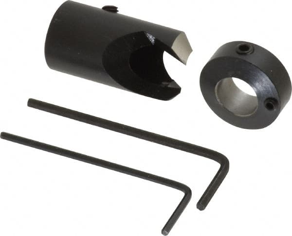 Vernon - 5/8" Cutter Diam, 3/8" Drill Compatibility, 5/16" Collar Thickness, Adjustable Depth Drill Countersink - Apex Tool & Supply