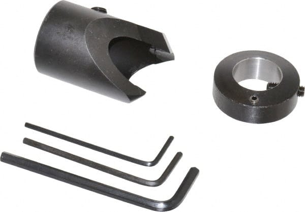 Vernon - 1" Cutter Diam, 5/8" Drill Compatibility, 3/8" Collar Thickness, Adjustable Depth Drill Countersink - Apex Tool & Supply