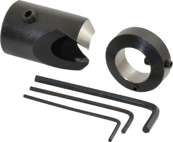 Vernon - 1" Cutter Diam, 21/32" Drill Compatibility, 3/8" Collar Thickness, Adjustable Depth Drill Countersink - Apex Tool & Supply