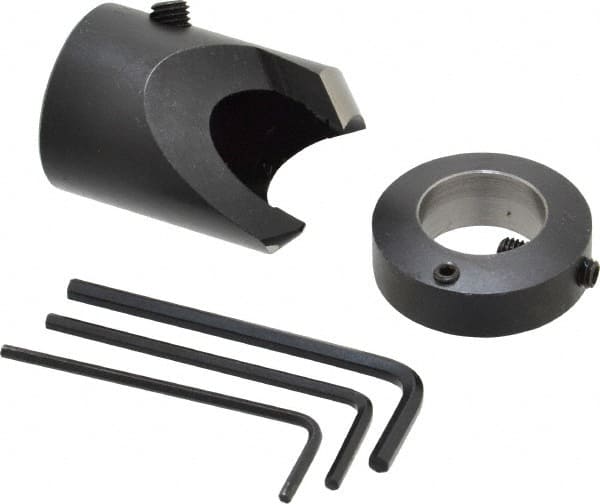 Vernon - 1-3/16" Cutter Diam, 3/4" Drill Compatibility, 7/16" Collar Thickness, Adjustable Depth Drill Countersink - Apex Tool & Supply