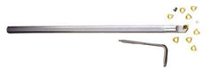 Everede Tool - 0.23" Min Bore Diam, 4" OAL, 0.187" Shank Diam, Indexable Boring Bar - CDC Insert, Screw Holding Method - Apex Tool & Supply