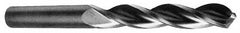 Made in USA - 13/32" 130° Solid Carbide Jobber Drill - Bright Finish, Right Hand Cut, Spiral Flute, Straight Shank, 4-1/2" OAL, Standard Point - Apex Tool & Supply