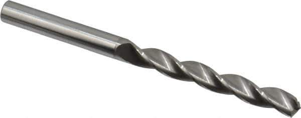 Made in USA - 7/32" 130° Solid Carbide Jobber Drill - Bright Finish, Right Hand Cut, Spiral Flute, Straight Shank, 3" OAL, Standard Point - Apex Tool & Supply