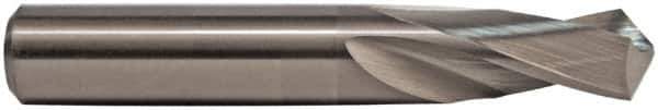 M.A. Ford - 17/32" 118° Spiral Flute Solid Carbide Screw Machine Drill Bit - TiN Finish, Right Hand Cut, 1-3/8" Flute Length, 3-1/2" OAL, Straight Shank - Apex Tool & Supply