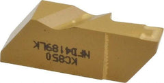 Kennametal - 4189NFD K Grade KC850, 4.8mm Cutting Width Carbide Grooving Insert - 9.53mm Max Depth of Cut, Left Hand, 0.57mm Corner Radius, TiC/TiCN/TiN Finish - Apex Tool & Supply