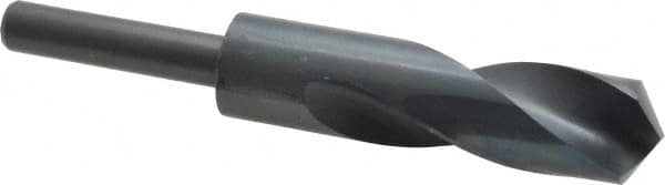 Interstate - 1" Drill, 118° Point, High Speed Steel Silver Deming & Reduced Shank Drill Bit - Apex Tool & Supply
