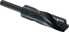Interstate - 1-1/16" Drill, 118° Point, High Speed Steel Silver Deming & Reduced Shank Drill Bit - Oxide Finish, 6" OAL, Straight Shank, 3" Flute Length, Right Hand Cut, Standard Point, Spiral Flute, Regular Spiral - Apex Tool & Supply