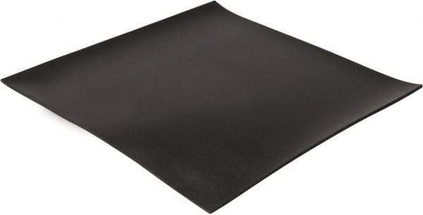 Made in USA - 12" Long, 12" Wide, 1/8" Thick, Buna-N Rubber Foam Sheet - 50 to 60 Durometer, Black, -40 to 212°F, 1,500 psi Tensile Strength, Stock Length - Apex Tool & Supply