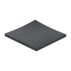 Made in USA - 12" Long, 12" Wide, 3/8" Thick, Buna-N Rubber Foam Sheet - 45 to 55 Durometer, Black, -40 to 212°F, 1,500 psi Tensile Strength, Stock Length - Apex Tool & Supply