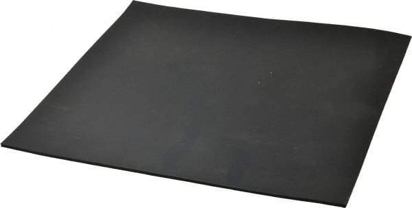 Made in USA - 12" Long, 12" Wide, 1/8" Thick, Buna-N Rubber Foam Sheet - 65 to 75 Durometer, Black, -40 to 212°F, 1,500 psi Tensile Strength, Stock Length - Apex Tool & Supply