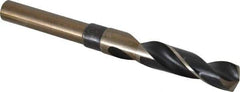 Interstate - 39/64" Drill, 118° Point, Cobalt Silver Deming & Reduced Shank Drill Bit - Bright Finish, 6" OAL, Straight Shank, 3" Flute Length, Right Hand Cut, Standard Point, Spiral Flute, Regular Spiral - Apex Tool & Supply