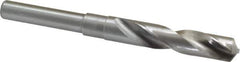 Interstate - 5/8" Drill, 118° Point, Cobalt Silver Deming & Reduced Shank Drill Bit - Bright Finish, 6" OAL, Straight Shank, 3" Flute Length, Right Hand Cut, Standard Point, Spiral Flute, Regular Spiral - Apex Tool & Supply