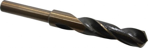 Interstate - 11/16" Drill, 118° Point, Cobalt Silver Deming & Reduced Shank Drill Bit - Apex Tool & Supply