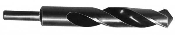 Interstate - 38mm Drill, 118° Point, High Speed Steel Silver Deming & Reduced Shank Drill Bit - Apex Tool & Supply