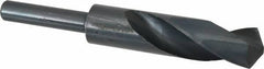 Interstate - 23.75mm Drill, 118° Point, High Speed Steel Silver Deming & Reduced Shank Drill Bit - Oxide Finish, 6" OAL, Straight Shank, 3" Flute Length - Apex Tool & Supply