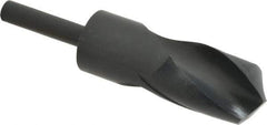 Interstate - 36mm Drill, 118° Point, High Speed Steel Silver Deming & Reduced Shank Drill Bit - Oxide Finish, 6" OAL, Straight Shank, 3" Flute Length, Right Hand Cut, Standard Point, Spiral Flute, Regular Spiral - Apex Tool & Supply