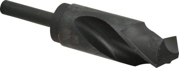 Interstate - 37mm Drill, 118° Point, High Speed Steel Silver Deming & Reduced Shank Drill Bit - Oxide Finish, 6" OAL, Straight Shank, 3" Flute Length, Right Hand Cut, Standard Point, Spiral Flute, Regular Spiral - Apex Tool & Supply
