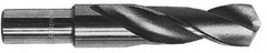 Hertel - 2" Drill, 118° Point, Cobalt Silver Deming & Reduced Shank Drill Bit - Bright Finish, 6" OAL, Flats on Shank, 3" Flute Length - Apex Tool & Supply