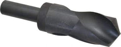 Interstate - 1-1/2" Drill, 118° Point, High Speed Steel Silver Deming & Reduced Shank Drill Bit - Oxide Finish, 6" OAL, Straight Shank, 3" Flute Length, Right Hand Cut, Standard Point, Spiral Flute, Regular Spiral - Apex Tool & Supply