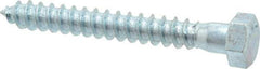 Value Collection - 3/8" Screw, 3" Length Under Head, Steel, Hex Head Lag Screw - Zinc Plated, Grade 2 - Apex Tool & Supply