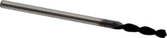 Accupro - #49 130° Parabolic Flute Cobalt Screw Machine Drill Bit - TiAlN Finish, Right Hand Cut, 0.433" Flute Length, 1.417" OAL, Split Point, Straight Shank - Apex Tool & Supply