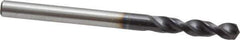 Accupro - #21 130° Parabolic Flute Cobalt Screw Machine Drill Bit - TiAlN Finish, Right Hand Cut, 0.866" Flute Length, 2.165" OAL, Split Point, Straight Shank - Apex Tool & Supply
