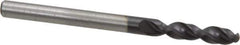 Accupro - #20 130° Parabolic Flute Cobalt Screw Machine Drill Bit - TiAlN Finish, Right Hand Cut, 0.866" Flute Length, 2.165" OAL, Split Point, Straight Shank - Apex Tool & Supply