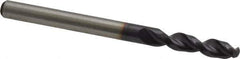 Accupro - #19 130° Parabolic Flute Cobalt Screw Machine Drill Bit - TiAlN Finish, Right Hand Cut, 0.866" Flute Length, 2.165" OAL, Split Point, Straight Shank - Apex Tool & Supply