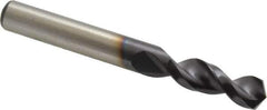 Accupro - 0.404" 130° Parabolic Flute Cobalt Screw Machine Drill Bit - TiAlN Finish, Right Hand Cut, 1.693" Flute Length, 3.504" OAL, Split Point, Straight Shank - Apex Tool & Supply