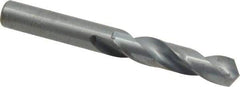 Interstate - 3/8" 118° Spiral Flute High Speed Steel Screw Machine Drill Bit - Oxide Finish, Right Hand Cut, 1-13/16" Flute Length, 3-1/8" OAL, Standard Point, Straight Shank - Apex Tool & Supply