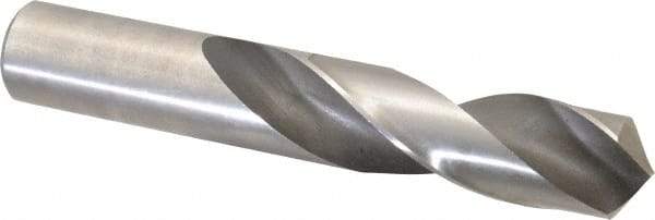 Interstate - 1" 118° Spiral Flute High Speed Steel Screw Machine Drill Bit - Oxide Finish, Right Hand Cut, 4" Flute Length, 6" OAL, Standard Point, Straight Shank - Apex Tool & Supply