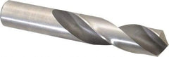 Interstate - 1" 118° Spiral Flute High Speed Steel Screw Machine Drill Bit - Oxide Finish, Right Hand Cut, 4" Flute Length, 6" OAL, Standard Point, Straight Shank - Apex Tool & Supply
