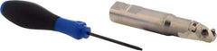 Seco - 1" Cut Diam, 1.02" Max Depth of Cut, 1" Shank Diam, 5.02" OAL, Indexable Ball Nose End Mill - 2-3/4" Head Length, R218.19 Toolholder, 218.19 125, SPMX 0903 Insert - Apex Tool & Supply