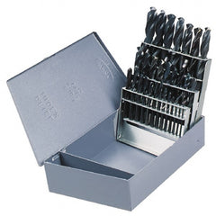 Cleveland - 135° Point, Gold Finish, Cobalt Jobber Length Drill Bit Set - Apex Tool & Supply