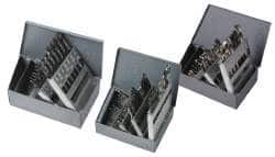 Hertel - 1/16 to 1/2", 135° Point, Oxide Finish, High Speed Steel Screw Machine Length Drill Bit Set - Apex Tool & Supply