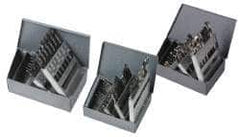 Hertel - 1/16 to 1/2", 135° Point, Oxide Finish, High Speed Steel Screw Machine Length Drill Bit Set - Apex Tool & Supply