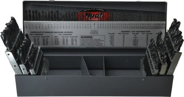 Interstate - 1/16 to 1/2", 118° Point, Oxide Finish, High Speed Steel Screw Machine Length Drill Bit Set - Apex Tool & Supply