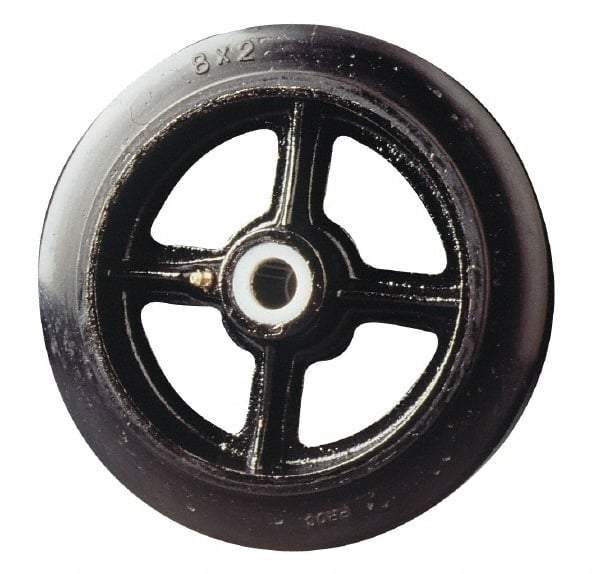 Fairbanks - 12 Inch Diameter x 2-1/2 Inch Wide, Rubber Caster Wheel - 1,700 Lb. Capacity, 2-3/4 Inch Hub Length, 7/8 Inch Axle Diameter, Roller Bearing - Apex Tool & Supply