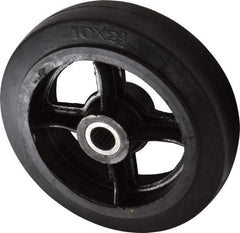 Fairbanks - 10 Inch Diameter x 2-1/2 Inch Wide, Rubber Caster Wheel - 1,500 Lb. Capacity, 2-3/4 Inch Hub Length, 1-1/8 Inch Axle Diameter, Roller Bearing - Apex Tool & Supply